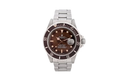 Lot 54 - A RARE MEN'S ROLEX STAINLESS STEEL AUTOMATIC BRACELET WATCH.