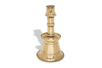 Lot 184 - AN OTTOMAN CAST BRASS CANDLESTICK