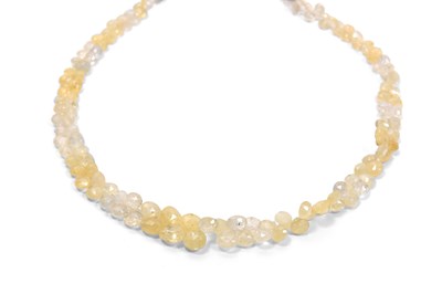 Lot 80 - AN INDIAN CHOKER WITH FACETED YELLOW SAPPHIRE BEADS