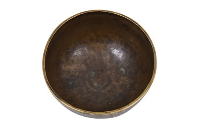 Lot 202 - A VENETO-SARACENIC SILVER-INLAID BRASS BOWL
