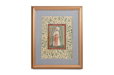 Lot 47 - A STANDING PORTRAIT OF AN INDIAN NOBLEMAN