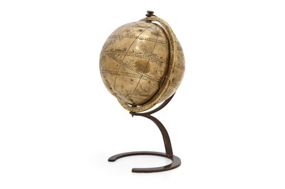 Lot 141 - AN ENGRAVED BRASS CELESTIAL GLOBE WITH ARABIC INSCRIPTIONS