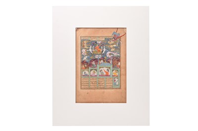 Lot 129 - A LOOSE ILLUSTRATED FOLIO FROM A SHAHNAMA BY FIRDAWSI (D. 1010)