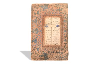 Lot 126 - AN ILLUMINATED LOOSE FOLIO FROM A DISPERSED BUSTAN BY SA’DI (D. 1291)