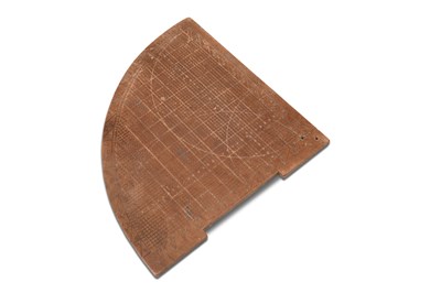 Lot 144 - AN ISLAMIC WOODEN ASTROLABE QUADRANT