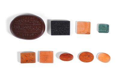 Lot 21 - NINE ENGRAVED SEALS WITH PRAYERS AND OWNERS' NAMES