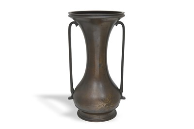 Lot 102 - A BRONZE DOUBLE-SIDED VASE