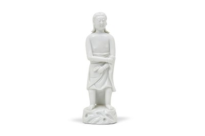 Lot 20 - A BLANC DE CHINE DEHUA FIGURE OF 'ADAM'