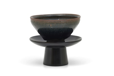 Lot 8 - A JIANYAO BOWL WITH A LACQUER STAND