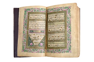 Lot 197 - AN ILLUMINATED OTTOMAN QUR’AN