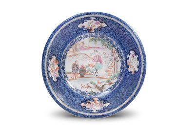 Lot 33 - A FAMILLE ROSE 'PEASANTS' BOWL