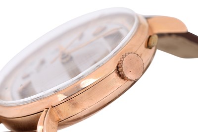 Lot 97 - A MEN'S GIRARD-PERREGAUX 18K ROSE GOLD MANUAL CHRONOGRAPH WRISTWATCH.