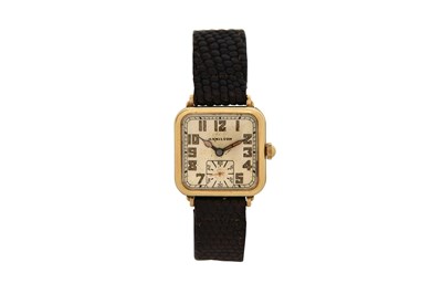 Lot 123 - A MEN'S HAMILTON 14K YELLOW GOLD MANUAL WRISTWATH.